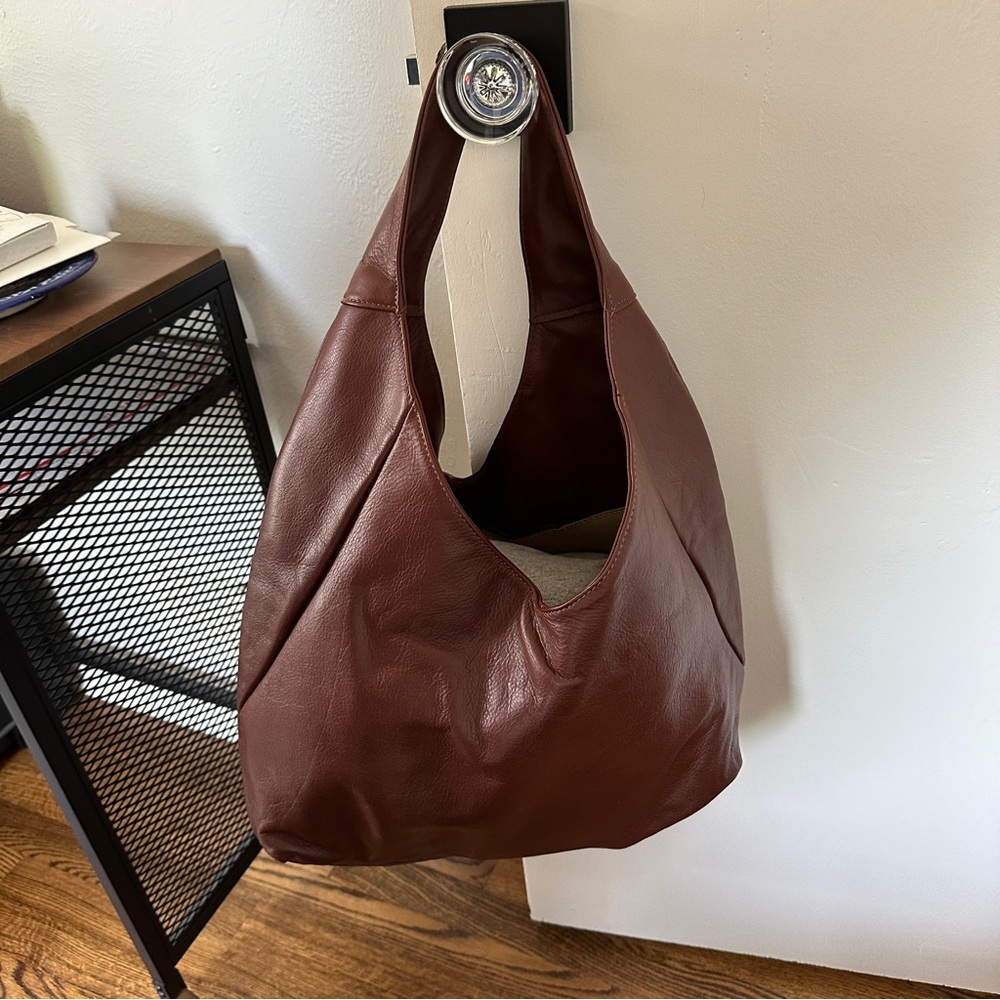Vera Pelle Italian leather hobo shoulder bag